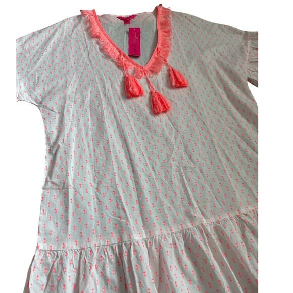Lilly Pulitzer Kipper Swim Coverup Tangelo Neon Clip Size L/XL - Picture 6 of 12